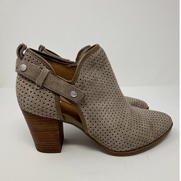 Franco Sarto Dale Heel Bootie Leather Taupe - Picture 3 of 7
